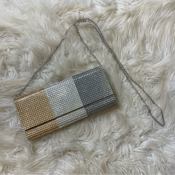 Aldo Handbags - Aldo Rhinestone Glitter Clutch Crossbody